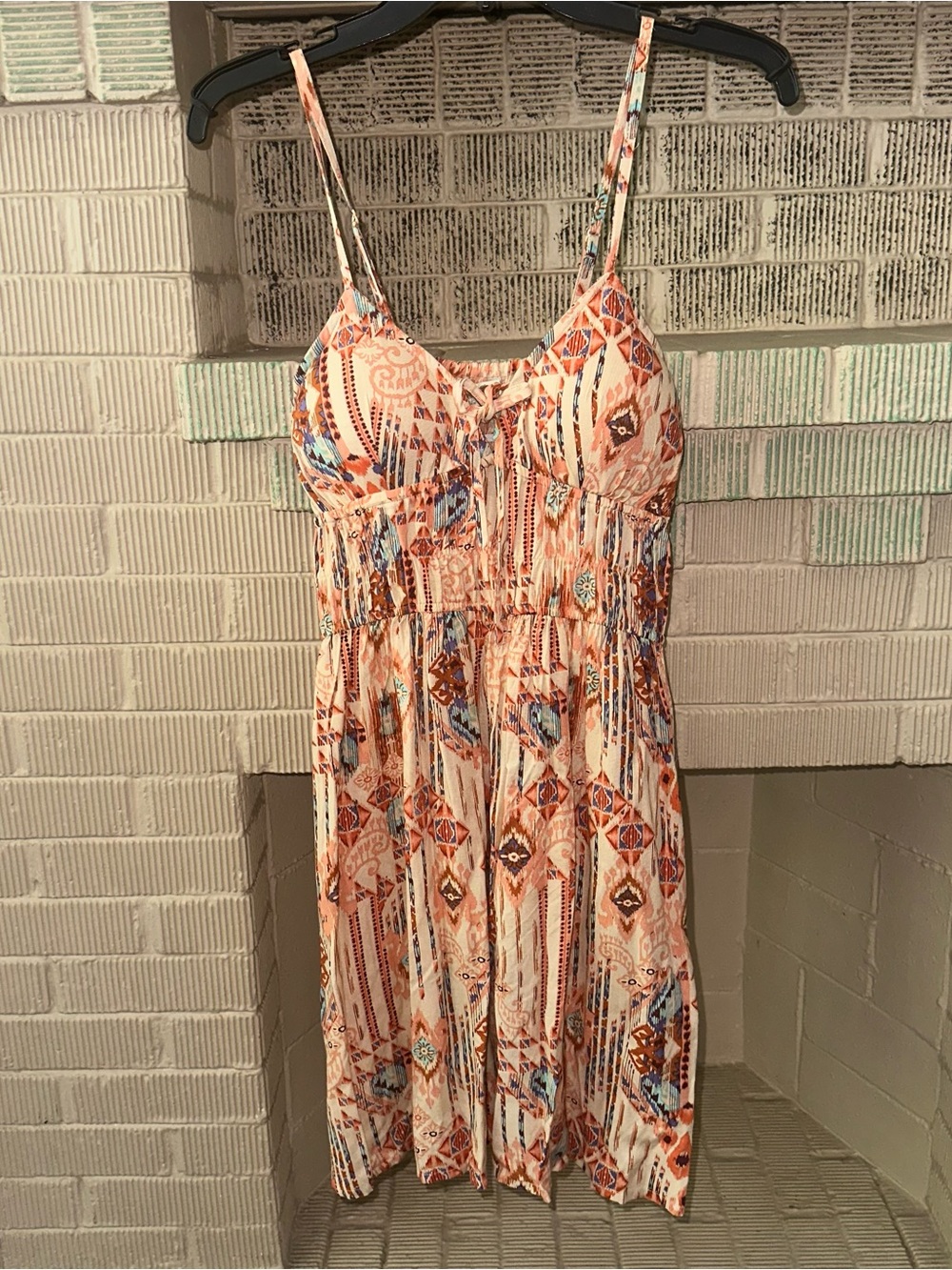 COMFY Jolie & Joy boho tribal printed spaghetti-strap mini dress